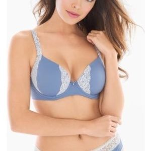 Soma Embraceable Full Coverage Lace Bra Blue Stone